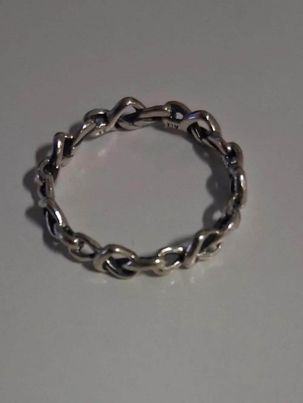 Pandora 198018-54 Knotted Hearts Ring – Sterling Silver – Size 7
